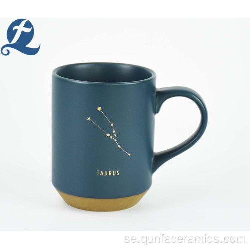 Anpassad tryckt Constellation kaffekopp blå keramisk mugg